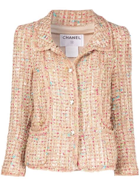 chanel tweed vintage|chanel jacket pre owned.